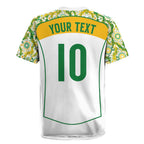 Custom Australia Football Rugby Jersey Aboriginal Pattern Sporty Style-White Color - Aussie Hoodie
