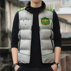 Custom Australia Football Sleeveless Puffer Jacket Aboriginal Pattern Sporty Style-White Color - Aussie Hoodie