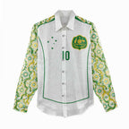 Custom Australia Football Women Casual Shirt Aboriginal Pattern Sporty Style-White Color - Aussie Hoodie