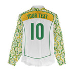 Custom Australia Football Women Casual Shirt Aboriginal Pattern Sporty Style-White Color - Aussie Hoodie