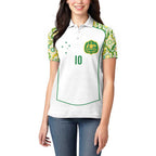 Custom Australia Football Women Polo Shirt Aboriginal Pattern Sporty Style-White Color - Aussie Hoodie