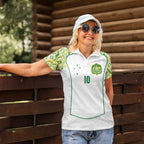 Custom Australia Football Women Polo Shirt Aboriginal Pattern Sporty Style-White Color - Aussie Hoodie