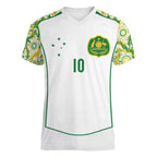Custom Australia Football Women V-Neck T-Shirt Aboriginal Pattern Sporty Style-White Color - Aussie Hoodie