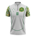 Custom Australia Football Zipper Polo Shirt Aboriginal Pattern Sporty Style-White Color - Aussie Hoodie
