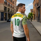 Custom Australia Football Zipper Polo Shirt Aboriginal Pattern Sporty Style-White Color - Aussie Hoodie