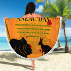 Australia ANZAC Day Beach Blanket Koala and Kangaroo Respect Aboriginal Pattern