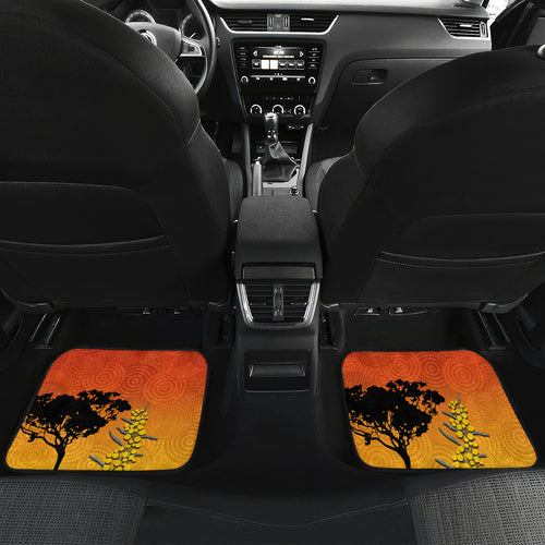 Australia ANZAC Day Car Mats Koala and Kangaroo Respect Aboriginal Pattern