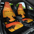 Australia ANZAC Day Car Seat Cover Koala and Kangaroo Respect Aboriginal Pattern