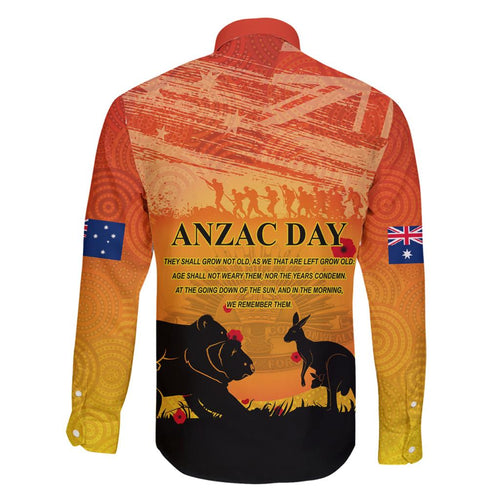 Australia ANZAC Day Family Matching Off Shoulder Short Dress and Hawaiian Shirt Koala and Kangaroo Respect Aboriginal Pattern