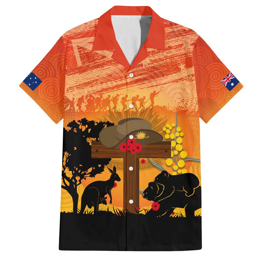 Australia ANZAC Day Family Matching Tank Maxi Dress and Hawaiian Shirt Koala and Kangaroo Respect Aboriginal Pattern