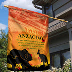 Australia ANZAC Day Garden Flag Koala and Kangaroo Respect Aboriginal Pattern