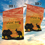 Australia ANZAC Day Garden Flag Koala and Kangaroo Respect Aboriginal Pattern