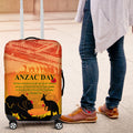 Australia ANZAC Day Luggage Cover Koala and Kangaroo Respect Aboriginal Pattern