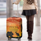 Australia ANZAC Day Luggage Cover Koala and Kangaroo Respect Aboriginal Pattern