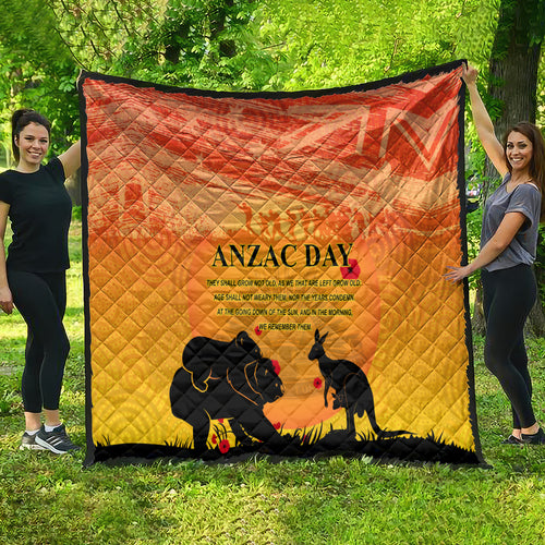 Australia ANZAC Day Quilt Koala and Kangaroo Respect Aboriginal Pattern