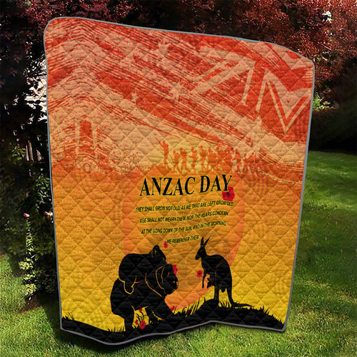 Australia ANZAC Day Quilt Koala and Kangaroo Respect Aboriginal Pattern
