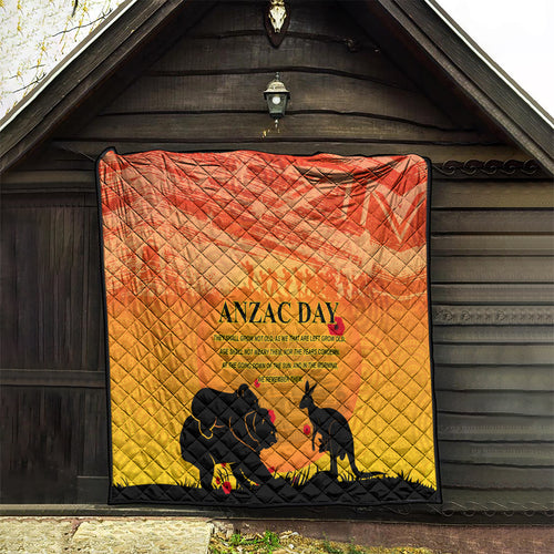 Australia ANZAC Day Quilt Koala and Kangaroo Respect Aboriginal Pattern