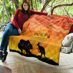 Australia ANZAC Day Quilt Koala and Kangaroo Respect Aboriginal Pattern