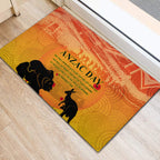 Australia ANZAC Day Rubber Doormat Koala and Kangaroo Respect Aboriginal Pattern