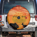 Australia ANZAC Day Spare Tire Cover Koala and Kangaroo Respect Aboriginal Pattern