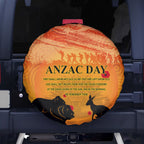 Australia ANZAC Day Spare Tire Cover Koala and Kangaroo Respect Aboriginal Pattern
