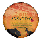 Australia ANZAC Day Spare Tire Cover Koala and Kangaroo Respect Aboriginal Pattern
