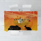 Australia ANZAC Day Tablecloth Koala and Kangaroo Respect Aboriginal Pattern
