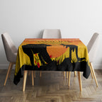 Australia ANZAC Day Tablecloth Koala and Kangaroo Respect Aboriginal Pattern