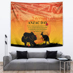 Australia ANZAC Day Tapestry Koala and Kangaroo Respect Aboriginal Pattern