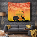 Australia ANZAC Day Tapestry Koala and Kangaroo Respect Aboriginal Pattern