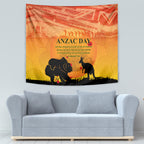 Australia ANZAC Day Tapestry Koala and Kangaroo Respect Aboriginal Pattern