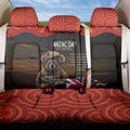 Australia ANZAC Day Back Car Seat Cover Koala and Kangaroo Red Poppy Flower Field Aboriginal Pattern