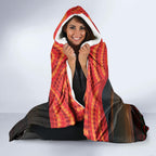 Australia ANZAC Day Hooded Blanket Koala and Kangaroo Red Poppy Flower Field Aboriginal Pattern