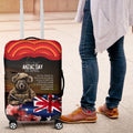 Australia ANZAC Day Luggage Cover Koala and Kangaroo Red Poppy Flower Field Aboriginal Pattern