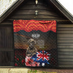 Australia ANZAC Day Quilt Koala and Kangaroo Red Poppy Flower Field Aboriginal Pattern