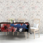 Australia ANZAC Day Tablecloth Koala and Kangaroo Red Poppy Flower Field Aboriginal Pattern