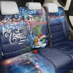 New Zealand Merry Christmas Back Car Seat Cover Maori Tribal Pattern with Xmas Tui Bird