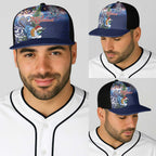 New Zealand Merry Christmas Baseball Net Cap Maori Tribal Pattern with Xmas Tui Bird