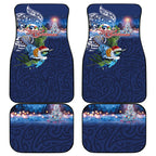New Zealand Merry Christmas Car Mats Maori Tribal Pattern with Xmas Tui Bird
