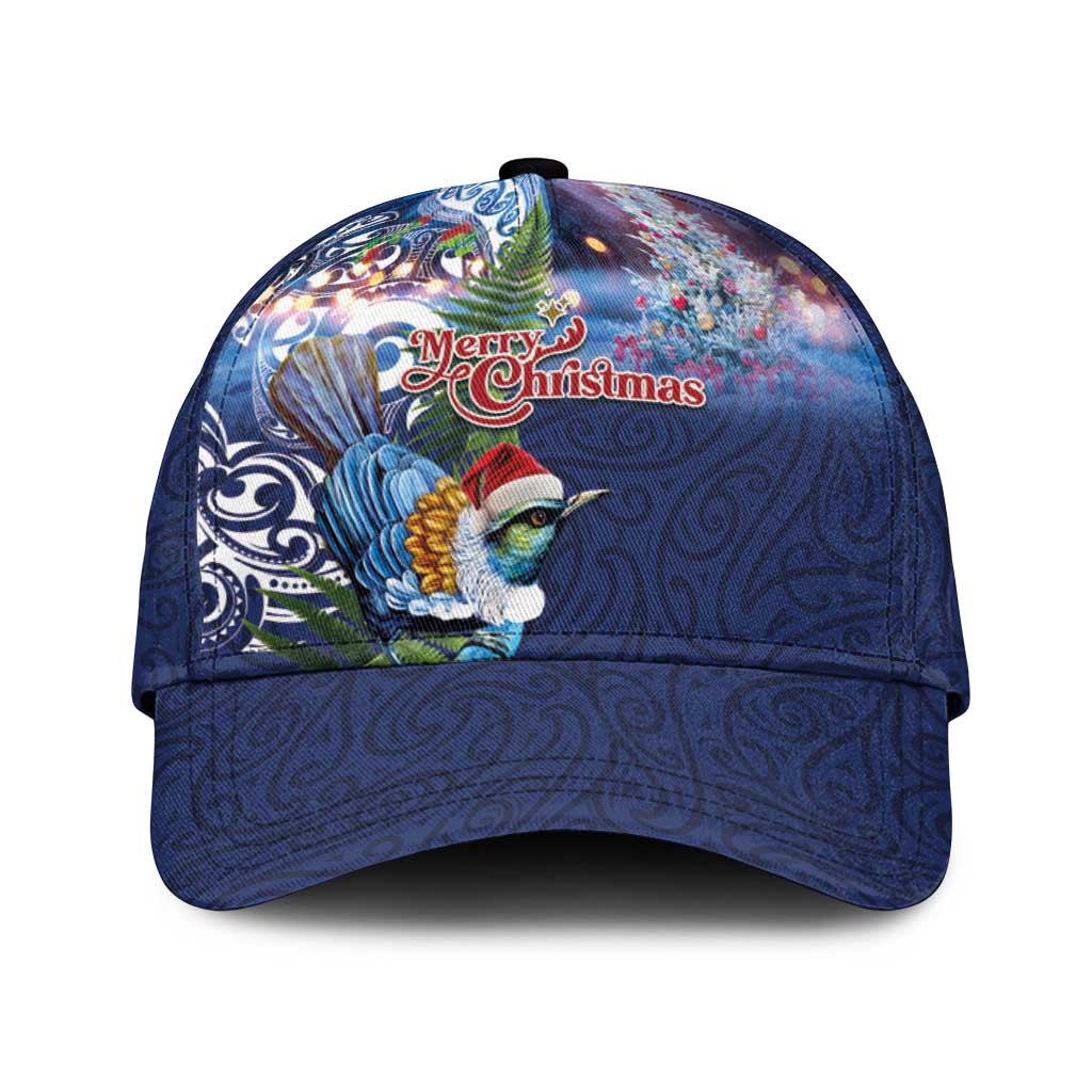 New Zealand Merry Christmas Classic Cap Maori Tribal Pattern with Xmas Tui Bird
