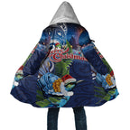 New Zealand Merry Christmas Cloak Maori Tribal Pattern with Xmas Tui Bird