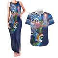 New Zealand Merry Christmas Couples Matching Tank Maxi Dress and Hawaiian Shirt Maori Tribal Pattern with Xmas Tui Bird