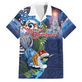 New Zealand Merry Christmas Family Matching Puletasi and Hawaiian Shirt Maori Tribal Pattern with Xmas Tui Bird