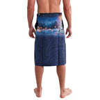 New Zealand Merry Christmas Lavalava Maori Tribal Pattern with Xmas Tui Bird