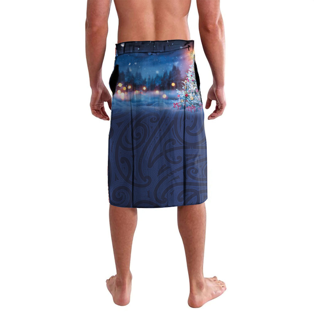 New Zealand Merry Christmas Lavalava Maori Tribal Pattern with Xmas Tui Bird
