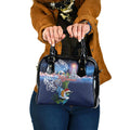 New Zealand Merry Christmas Shoulder Handbag Maori Tribal Pattern with Xmas Tui Bird