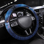 New Zealand Merry Christmas Steering Wheel Cover Maori Tribal Pattern with Xmas Tui Bird