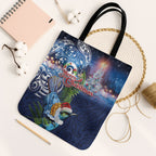New Zealand Merry Christmas Tote Bag Maori Tribal Pattern with Xmas Tui Bird