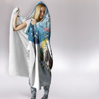 New Zealand and Australia Merry Christmas Hooded Blanket Kiwi Birds Skiing and Koala Santa Riding Kangaroo