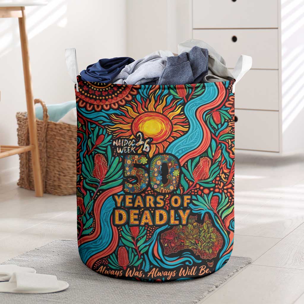 NAIDOC Week 26 Laundry Basket 50 Years of Deadly Aboriginal Motif